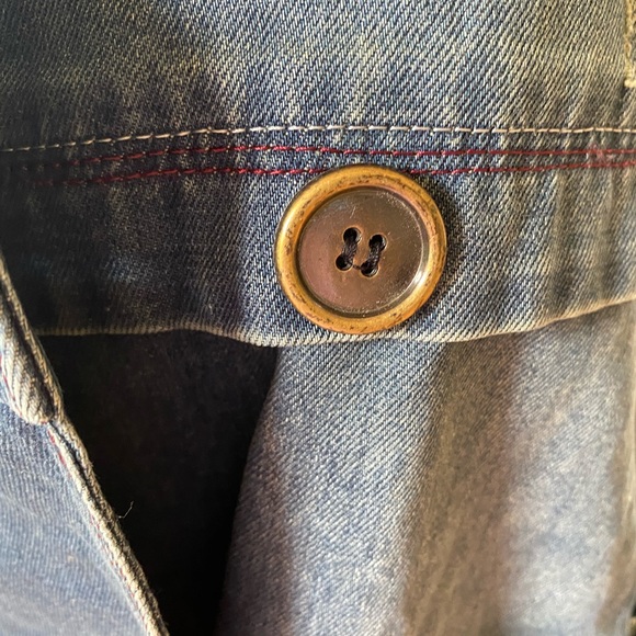 Denim Pea-Style jacket with distressing size M - Picture 4 of 7